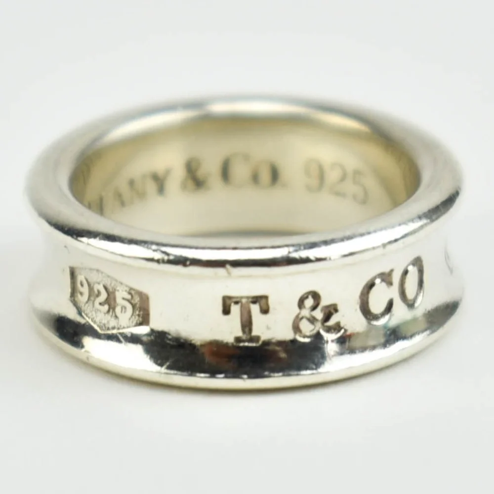 TIFFANY & CO Sterling Silver "1837" Ring Sz: 4.5 - 1463